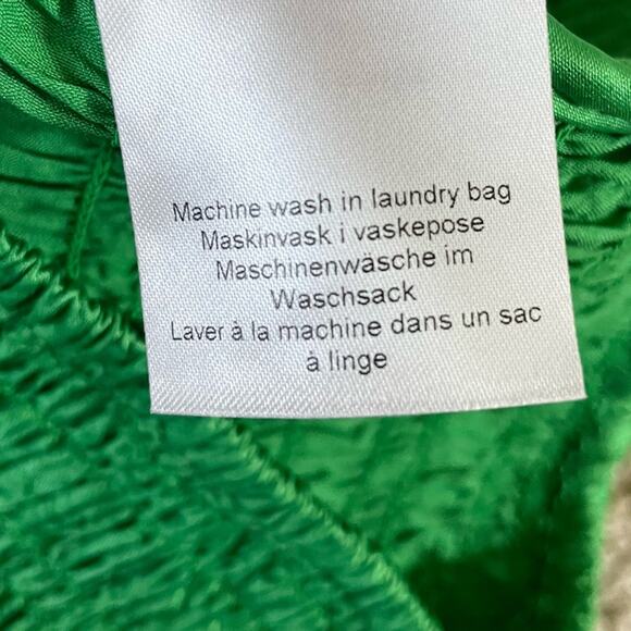 Ganni Smock Satin Crop Blouse Size XS - Picture 11 of 12